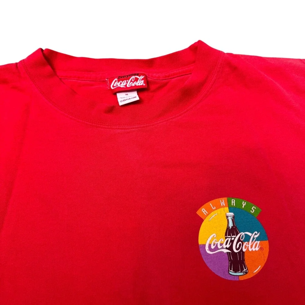 Vintage Coca-Cola Always Red Graphic T-Shirt‎ XL Made in USA 90s Pop Art Tee